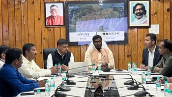 Meeting with senior district level officials under the chairmanship of DC Ranchi Shri Manjunath Bhajantri