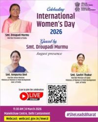 President Smt. Draupadi Murmu to grace International Women's Day celebrations at Manekshaw Centre