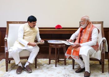 The Chief Minister of Madhya Pradesh met with the Prime Minister.