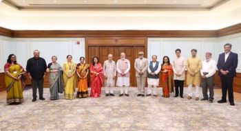 The Prime Minister met with the Trustees of the Indira Gandhi National Centre for the Arts.