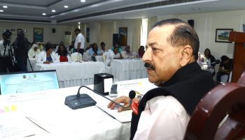 Union Minister Dr. Jitendra Singh interacts with a delegation of women parliamentarians from Ethiopia