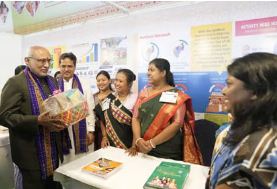 Vice President interacts with women self-help groups in Tripura on the occasion of International Women's Day