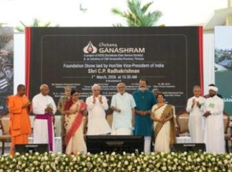 Vice President lays the foundation stone of Chetana Ganashram in Thrissur, Kerala