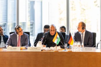 Addressing German lawmakers in Berlin, the Defence Minister called for further strengthening defense industrial cooperation between India and Germany.
