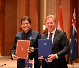 India and New Zealand have signed a historic free trade agreement.