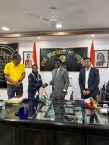 Players who performed brilliantly in the Asian Championship had a courtesy call on District Magistrate-cum-Deputy Commissioner, Ranchi Shri Manjunath Bhajantri.
