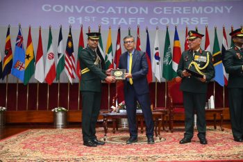 The Defence Secretary attended the Convocation Ceremony of the 81st Staff Course at the Defence Services Staff College (DSSC) in Wellington.