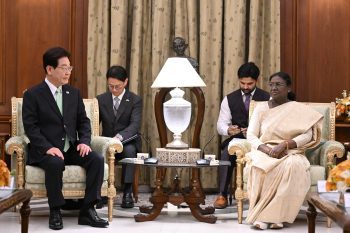 The President of India hosted the President of the Republic of Korea.