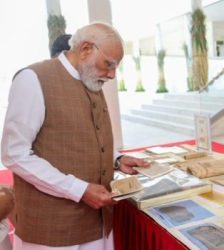 The Prime Minister lauded the efforts of the Acharya Shri Kailash Sagar Suri Gyan Mandir for the preservation of manuscripts.
