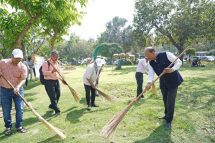 Union Minister Arjun Ram Meghwal lauded the cleanliness and green initiatives undertaken under the 'Swachhata Pakhwada'.