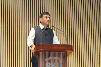 Union Minister Dr. Mansukh Mandaviya addressed the “Viksit Bharat Yuva Samvad” at RK University, Rajkot.