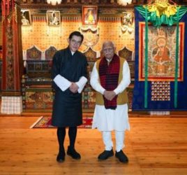 Union Minister Shri Manohar Lal met the King of Bhutan.