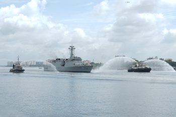 Following a historic voyage, INS Sagar (INS Sunayna) has returned to Kochi.