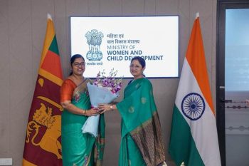 Minister of Women and Child Development, Smt. Annapurna Devi met the counterpart Minister of the Government of Sri Lanka, Smt. Saroja Savitri Paulraj and the Women's Parliamentary Committee of Sri Lanka
