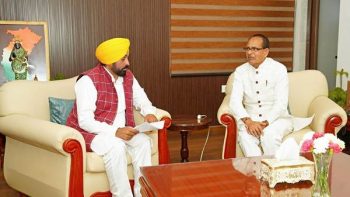 Punjab Chief Minister Bhagwant Singh Mann met Union Agriculture Minister Shivraj Singh Chauhan in Delhi.