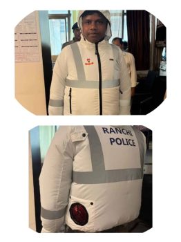 Relief for Traffic Personnel Amidst Scorching Heat Ranchi Police Begin Trial of ‘AC Jackets’