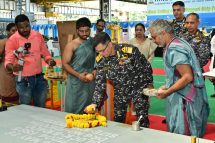 'Steel Cutting' of the Indian Navy's Fifth Fleet Support Ship