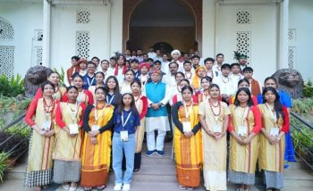 The Governor of Telangana interacted with a student delegation from Meghalaya under the sixth phase of Yuva Sangam.