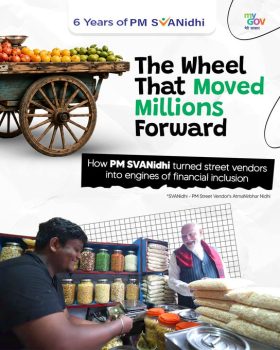 The Prime Minister extended his best wishes to the beneficiaries on the completion of six years of the PM SVANidhi Scheme.