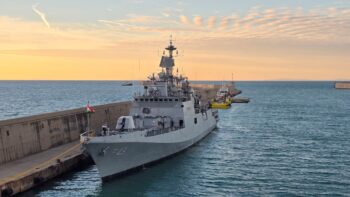 Diplomatic initiative by INS Trishul in the Mediterranean Sea; enhanced cooperation with the Italian Navy