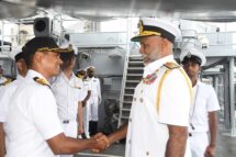 The Indian Navy's First Training Squadron has arrived in Colombo, Sri Lanka.
