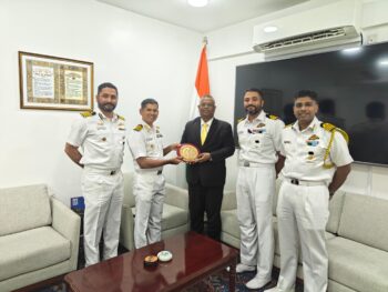 The Indian Navy's First Training Squadron has arrived in the Maldives.