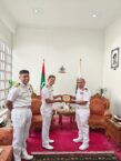 The Indian Navy's First Training Squadron has arrived in the Maldives.