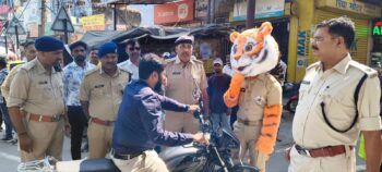 Travel safely in Ranchi—stay alert! Wear a helmet and follow traffic rules. | Awareness Campaign